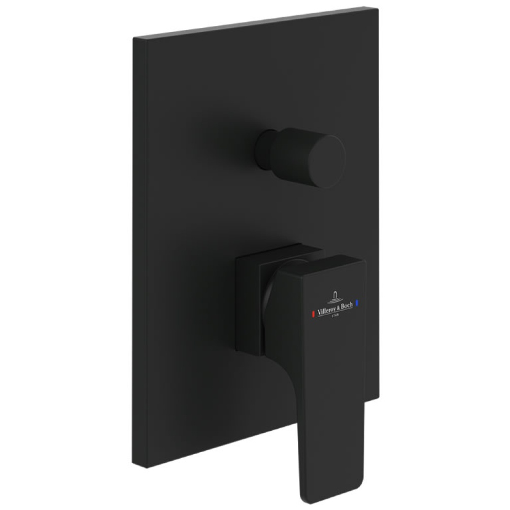 Cutout image of Villeroy & Boch Architectura Square Matt Black Dual Outlet Valve